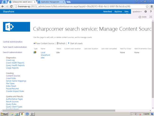 Click content sources 
